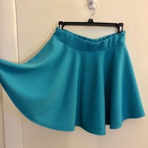 Flowing teal skirt